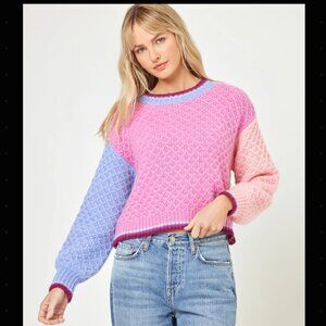 L Space - Pretty Please Sweater - Costa Del Sol Colorblock